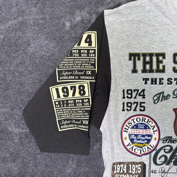 Steelers Dynasty Vintage Long Gone 1993 Long Sleeve Shirt Large NWT Graphic - Picture 2 of 16